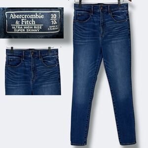 Abercrombie & Fitch Jeans Women 30/10R Stretch High-Rise Skinny A&F Dark Wash